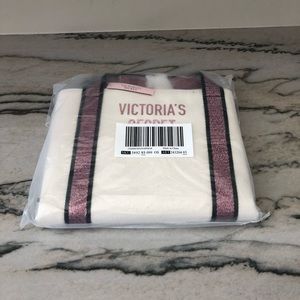 NWT Victoria Secret Pink Glitter Canvas Tote